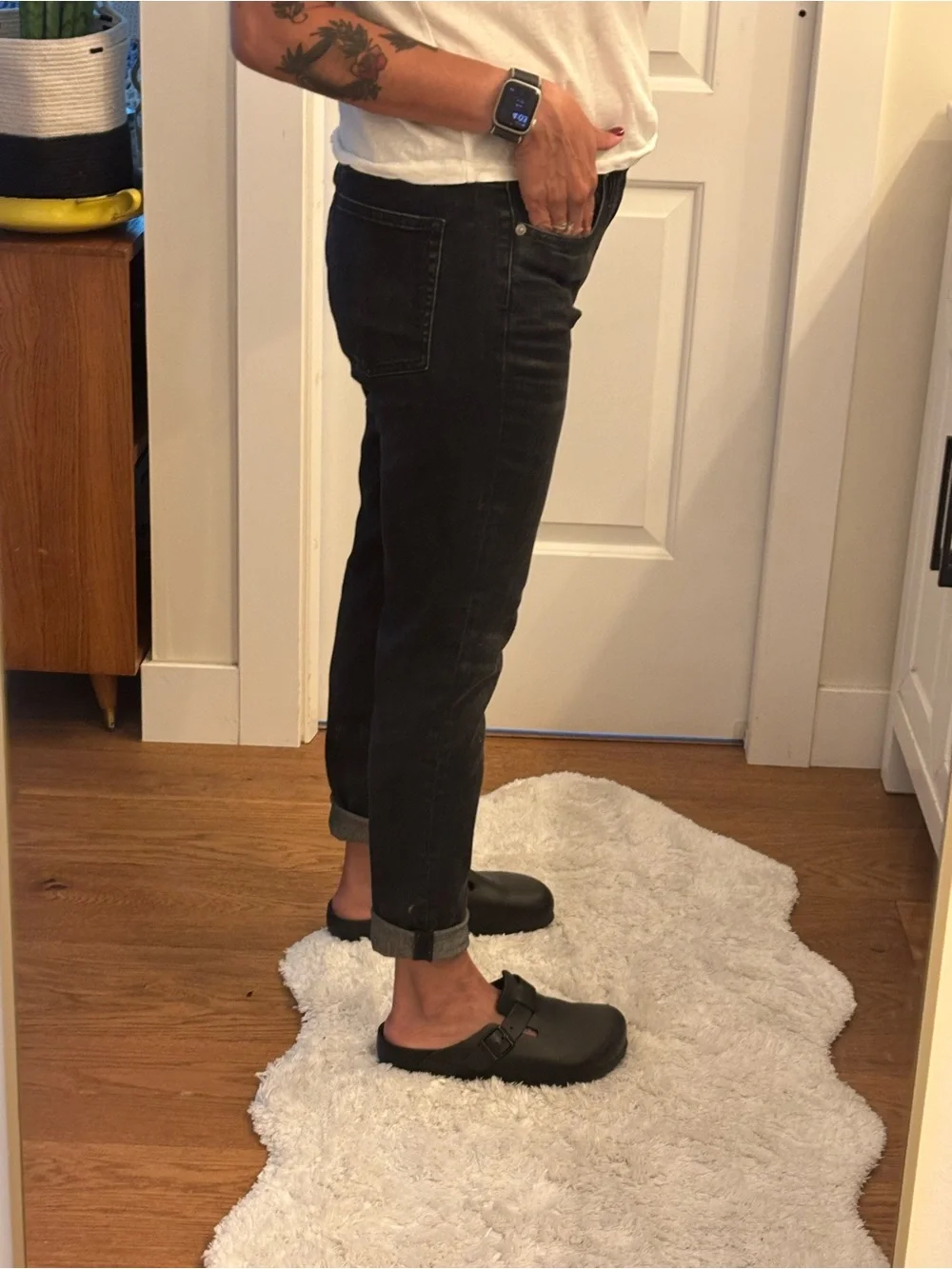 J. Crew Women's Straight Leg Jeans in Black